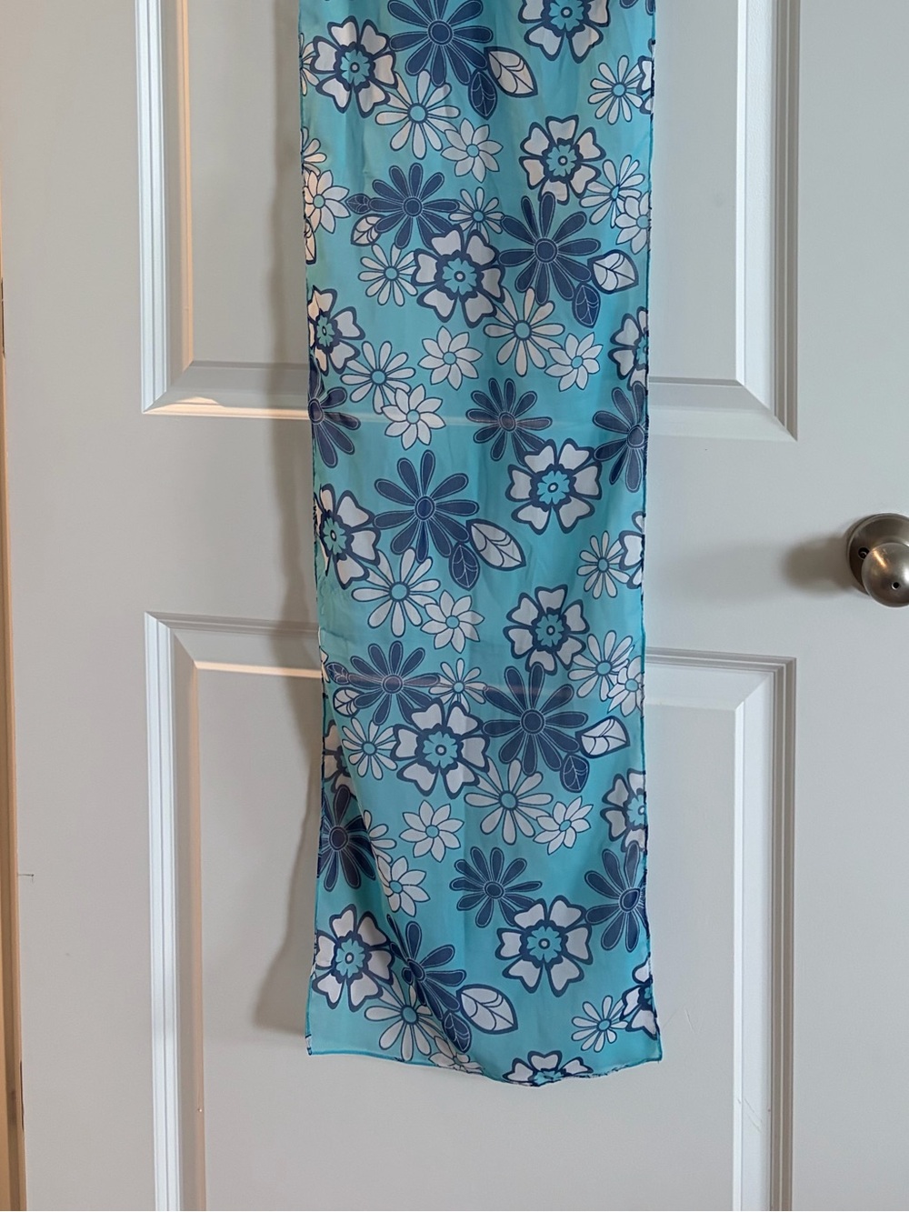 Blue Floral Scarf - Brand Unknown